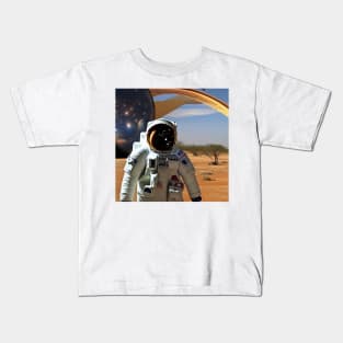 astronaut in africa Kids T-Shirt